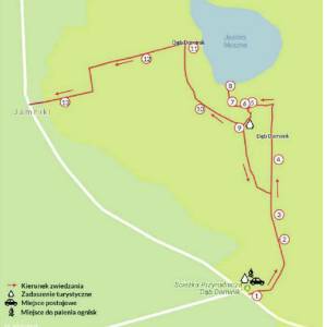 Ścieżka przyrodnicza "Dąb Dominik" - sciezka przyrodnicza dab dominik mapa