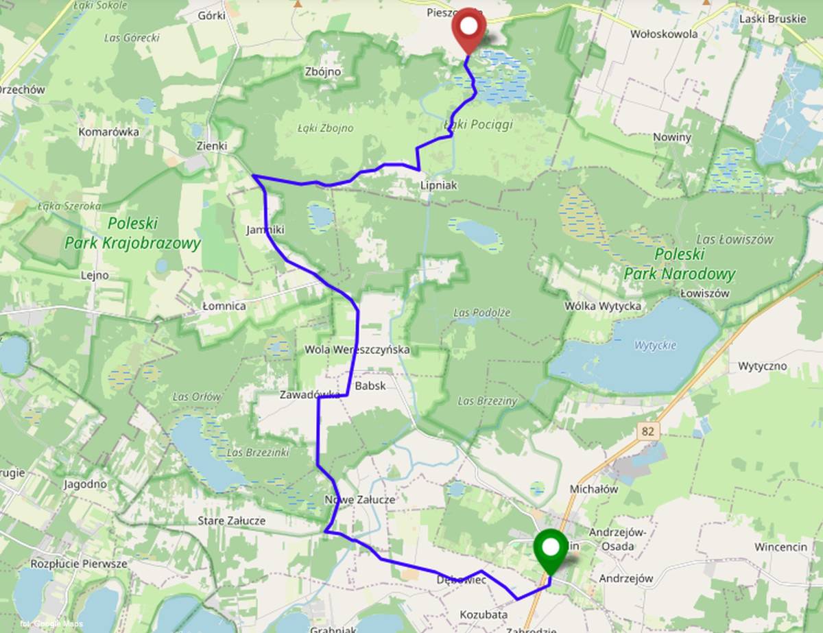 Eko-Szlak „Urszulin-Perehod” - eko szlak urszulin perehod mapa