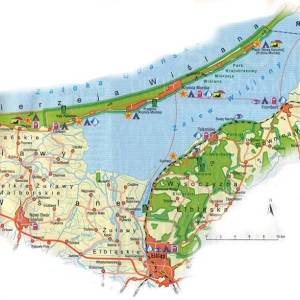 Mierzeja Wiślana - mierzeja wislana mapa
