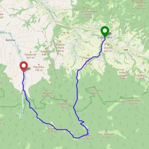 Szlak czarny Lubomierz-Kudłoń-Konina - szlak czarny lubomierz kudlon konina mapa