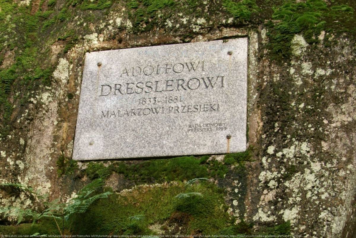 Tablica poświęcona Adolfowi Dresslerowi w Przesiece - tablica poswiecona adolfowi dresslerowi w przesiece 2