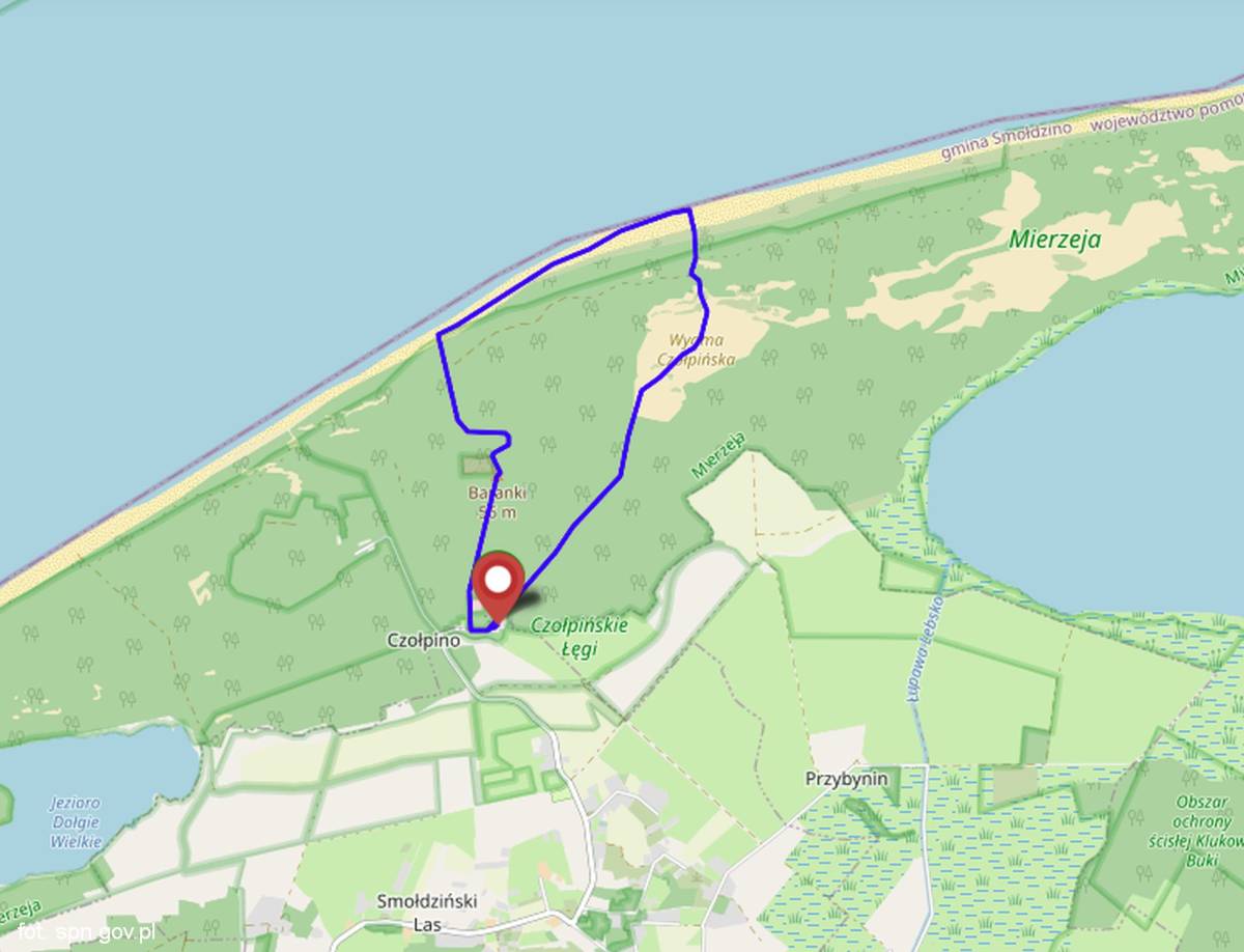 Szlak na latarnię Czołpino przez wydmy - szlak na latarnie czolpino przez wydmy1