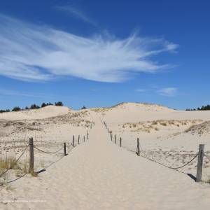Szlak na latarnię Czołpino przez wydmy - czolpino wydma czolpinska hb10