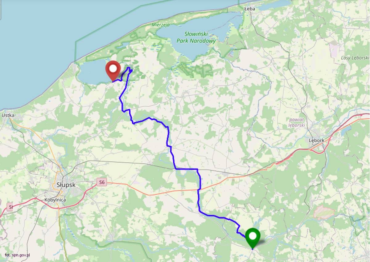 Szlak Doliny Łupawy - szlak doliny lupawy mapa