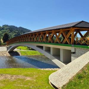 Parking przy kładce w Krościenku nad Dunajcem - zerwany most 4
