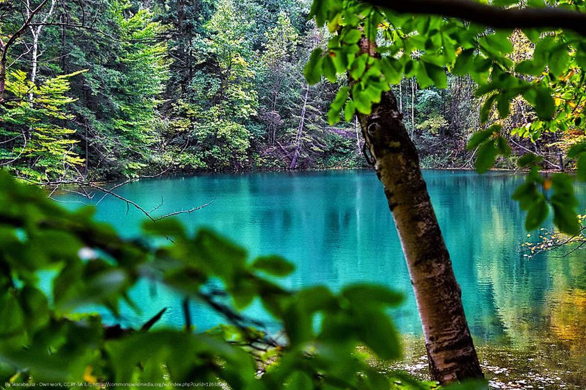 Błękitne Jeziorko - blekitny stawek w rudawach janowickich