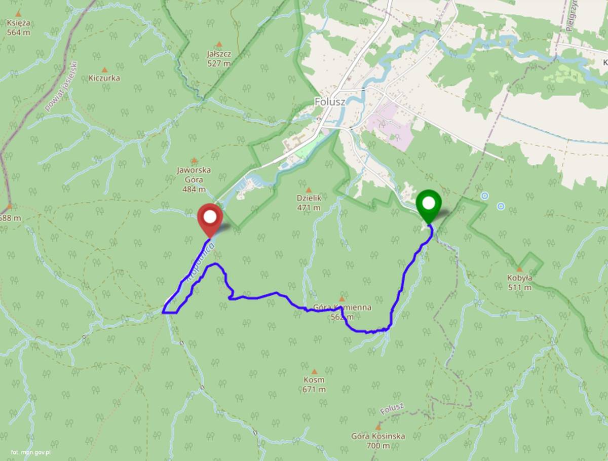Ścieżka przyrodnicza Folusz - sciezka przyrodnicza folusz mapa2