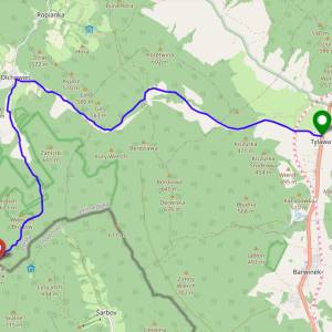 Szlak żółty Tylawa-Baranie - szlak zolty tylawa baranie mapa