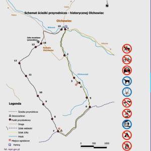 Ścieżka przyrodniczo - historyczna Olchowiec - sciezka przyrodniczo historyczna olchowiec mapa2