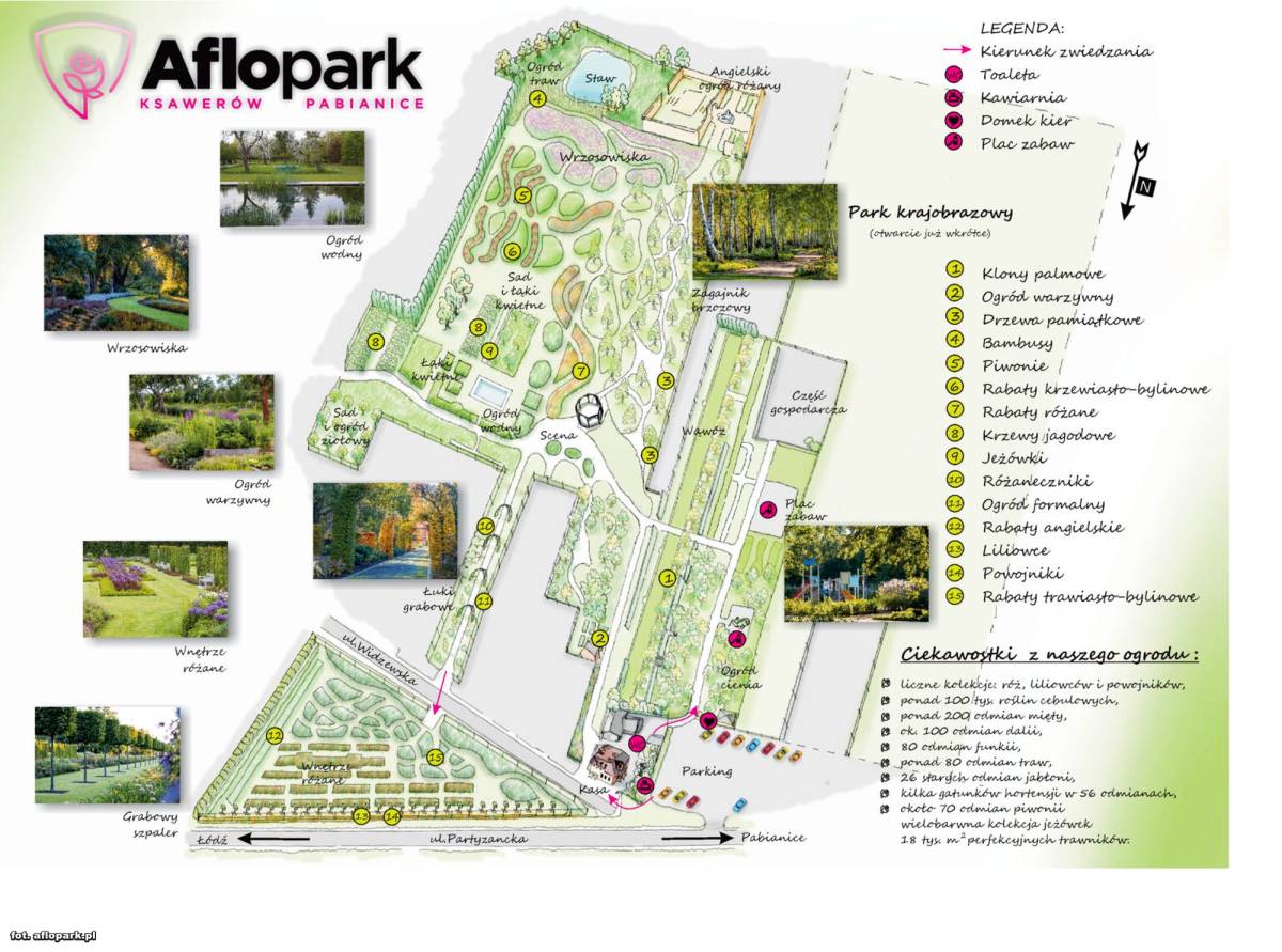 Mapa Afloparku w Pabianicach